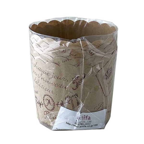 アミファ マフィンカップ M 6枚入 フレンチスタンプ 1個(ご注文単位150個)【直送品】