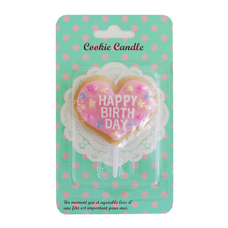 アミファ クッキーキャンドル アイシング ハート 1個(ご注文単位150個)【直送品】