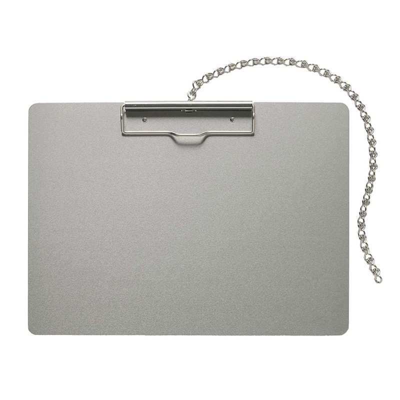 アルミクリップボード　チェーン付　AS-B4S-C ヨコ  1個（ご注文単位1個）【直送品】