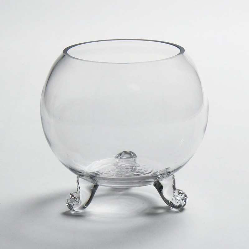 紅石 ガラスベース 三本足付 クリア BBG-154 1個（ご注文単位2個）【直送品】