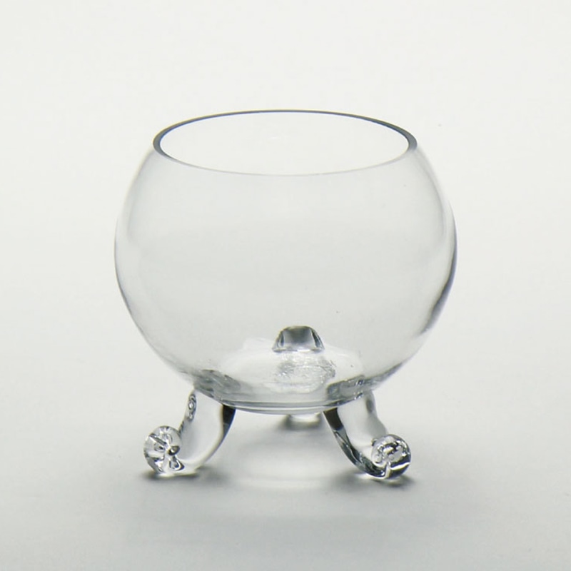 紅石 ガラスベース 三本足付 クリア BBG-217 1個（ご注文単位3個）【直送品】