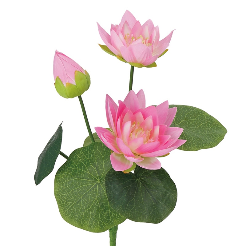 紅石 アートフラワー ロータスブッシュ ピンク KB-029-3 1本（ご注文単位12本）【直送品】