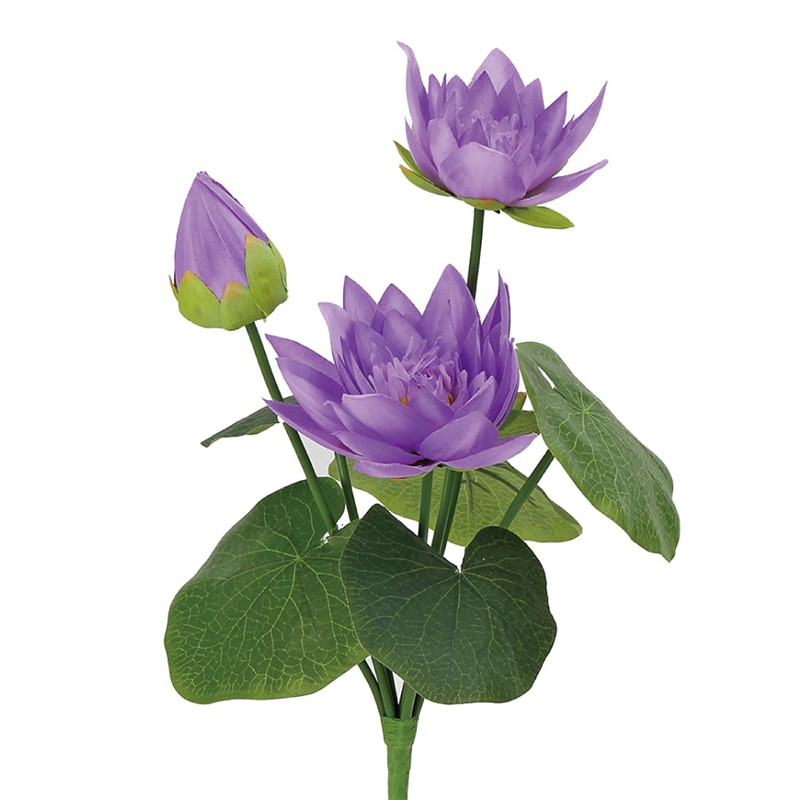 紅石 アートフラワー ロータスブッシュ ラベンダー KB-029-5 1本（ご注文単位12本）【直送品】