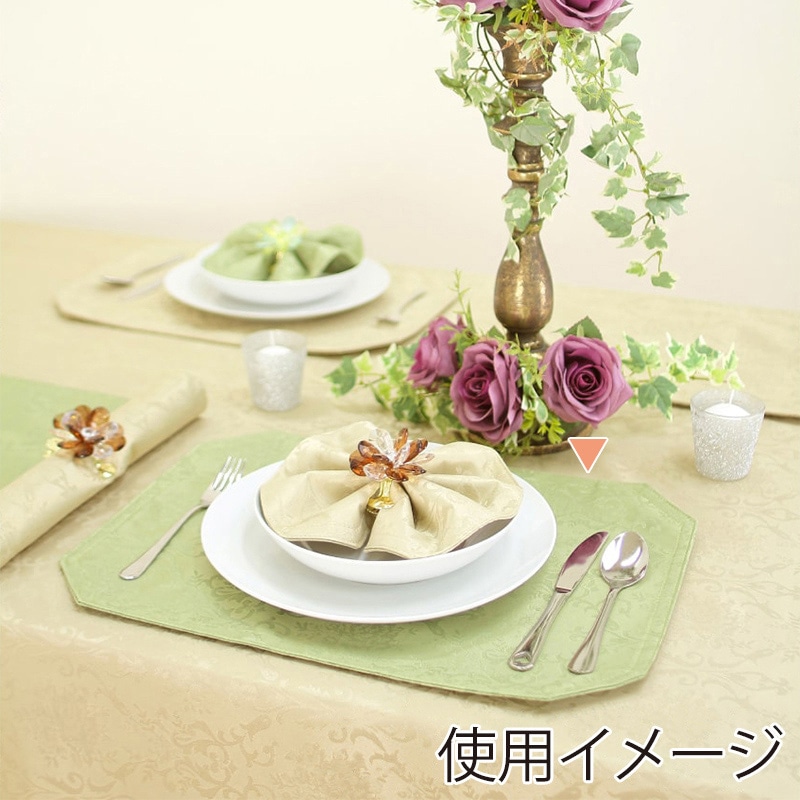 紅石 ランチョンマット カーキ SSI-L17 1枚(ご注文単位6枚)【直送品】