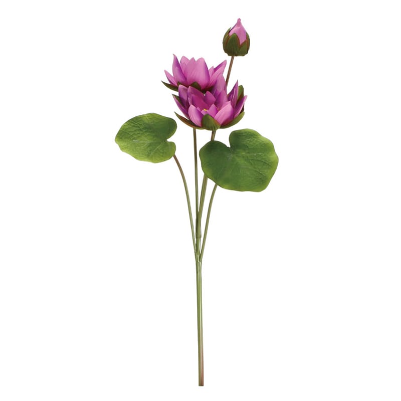 紅石 アートフラワー ロータス ラベンダー K-685-5 1本（ご注文単位12本）【直送品】