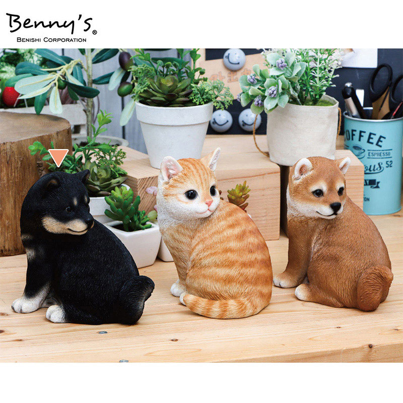 紅石 オブジェ シバ 呼んだ? 黒柴 QB-005GBK 1個(ご注文単位1個)【直送品】