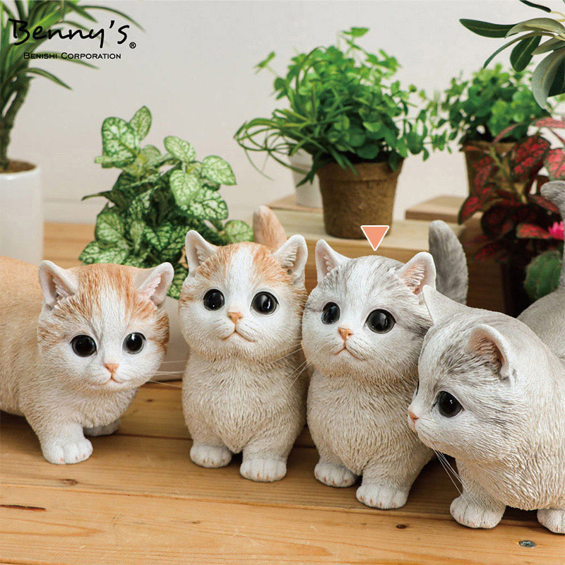 紅石 オブジェ べニーズキャット マンチカン ブルー QB-010GR 1個(ご注文単位1個)【直送品】