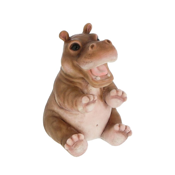 紅石 オブジェ リトルサバンナ カバ QB-012C 1個(ご注文単位1個)【直送品】