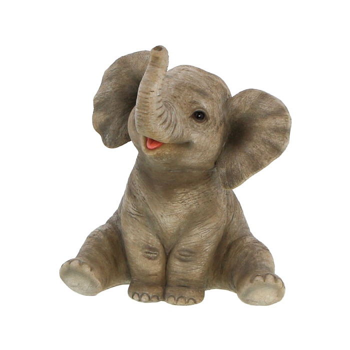 紅石 オブジェ リトルサバンナ ゾウ QB-012D 1個(ご注文単位1個)【直送品】