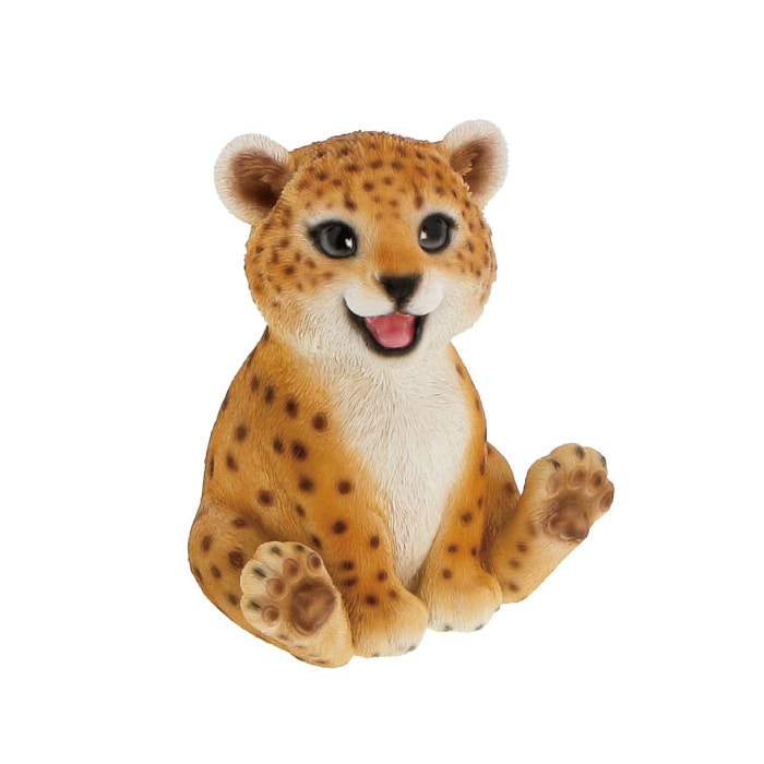 紅石 オブジェ リトルサバンナ レパード QB-012E 1個(ご注文単位1個)【直送品】