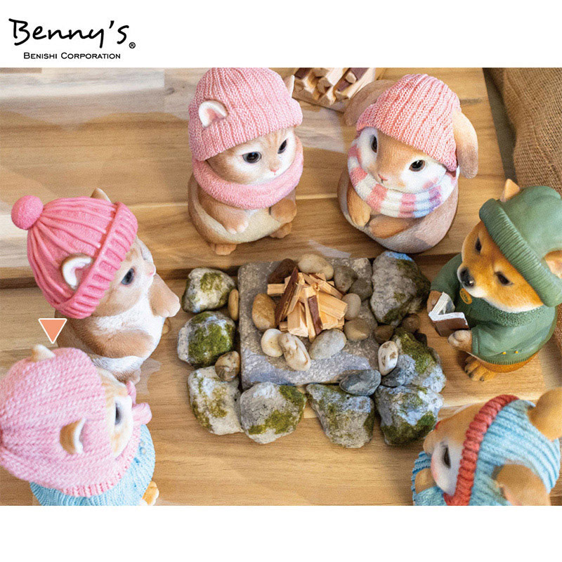 紅石 オブジェ べニーズキャット あったか A QB-014A 1個(ご注文単位1個)【直送品】