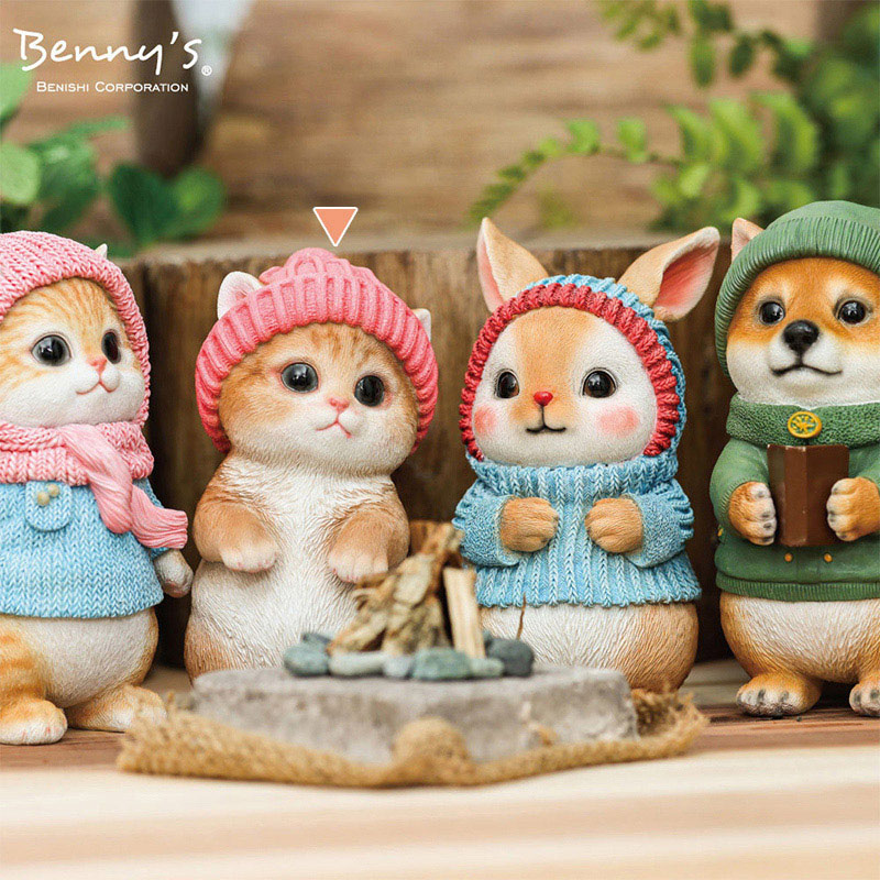 紅石 オブジェ べニーズキャット あったか B QB-014B 1個(ご注文単位1個)【直送品】