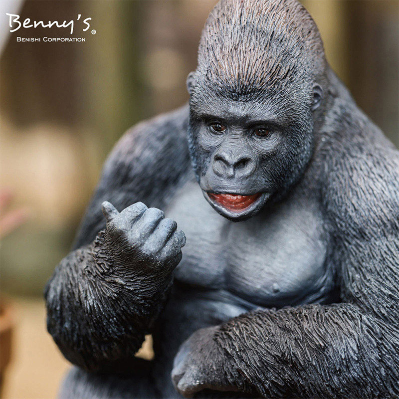 紅石 オブジェ ゴリラぐー サムズアップ QB-017 1個(ご注文単位1個)【直送品】
