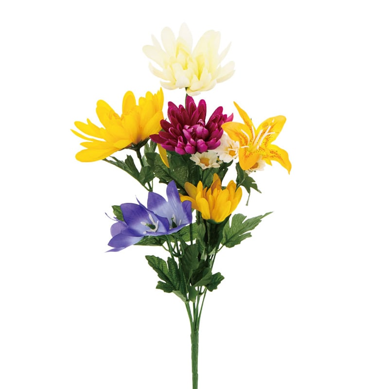 紅石 アートフラワー 仏花ブッシュ ラッピング付き KB-100(P) 1本（ご注文単位24本）【直送品】