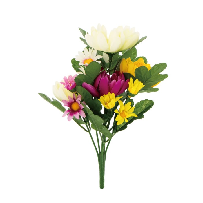 紅石 アートフラワー 仏花ブッシュ ラッピング付き KB-101(P) 1本（ご注文単位24本）【直送品】