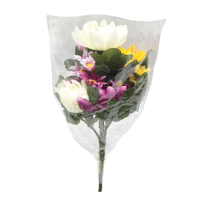 紅石 アートフラワー 仏花ブッシュ ラッピング付き KB-101(P) 1本(ご注文単位24本)【直送品】