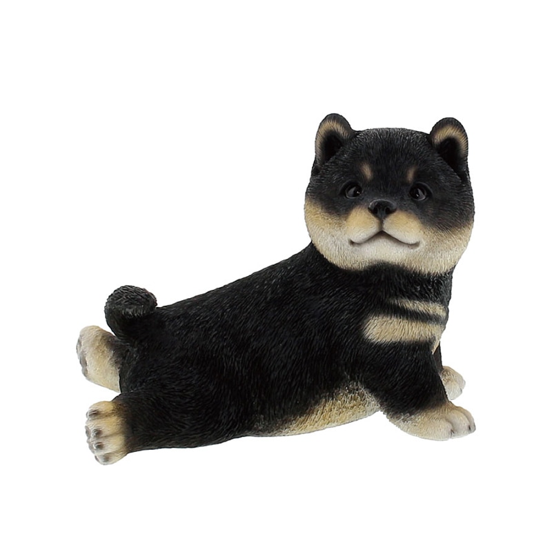 紅石 オブジェ シバ ストレッチ 黒柴 QB-028GBK 1個（ご注文単位1個）【直送品】