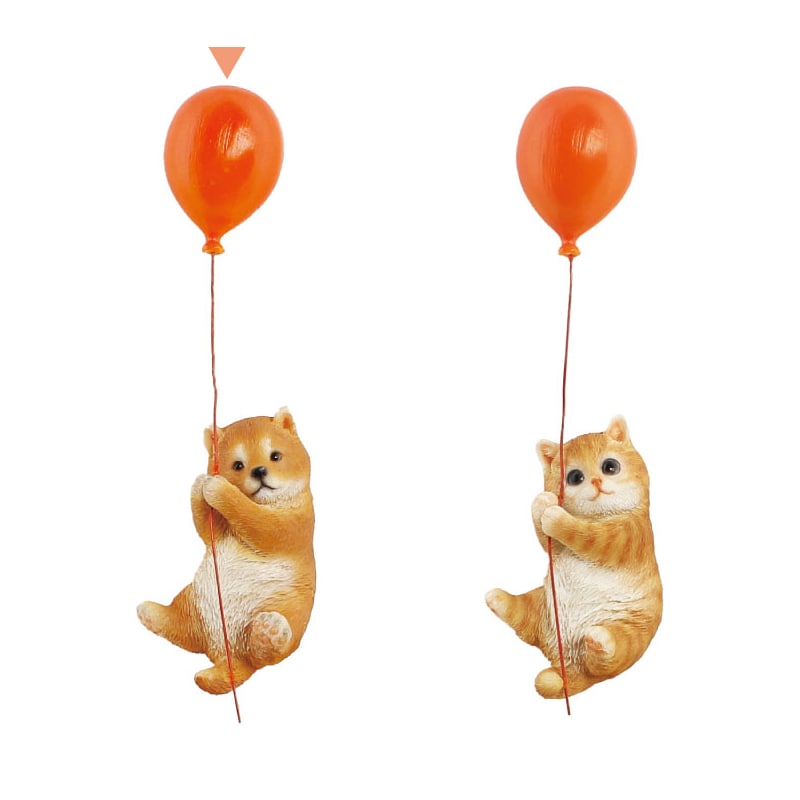 紅石 オブジェ バルーン シバ マグネット付き QB-033G 1個（ご注文単位1個）【直送品】