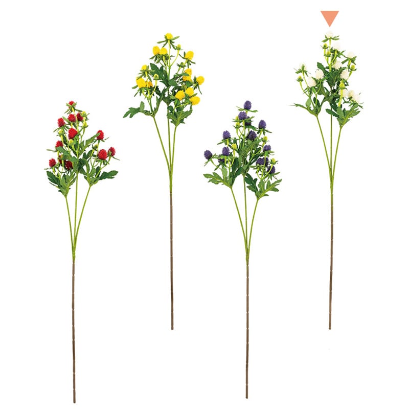 紅石 アートフラワー センニチコウ クリーム K-688-21 1本（ご注文単位12本）【直送品】