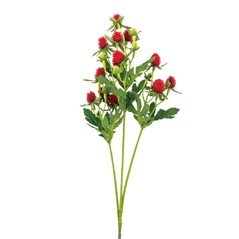 紅石 アートフラワー センニチコウ レッド K-688-2 1本（ご注文単位12本）【直送品】