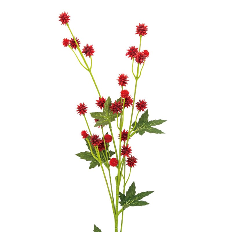 紅石 アートフラワー サーキュラスプレー レッド K-689-2 1本（ご注文単位12本）【直送品】