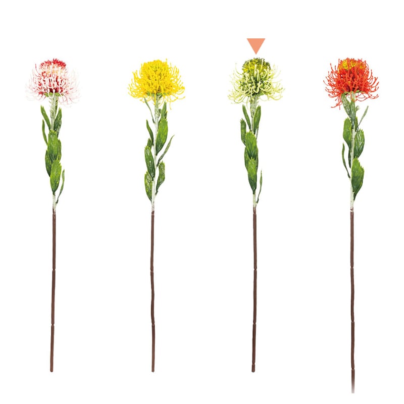 紅石 アートフラワー ピンクッション グリーン K-691-13 1本(ご注文単位12本)【直送品】