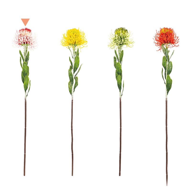 紅石 アートフラワー ピンクッション レッド K-691-2 1本(ご注文単位12本)【直送品】