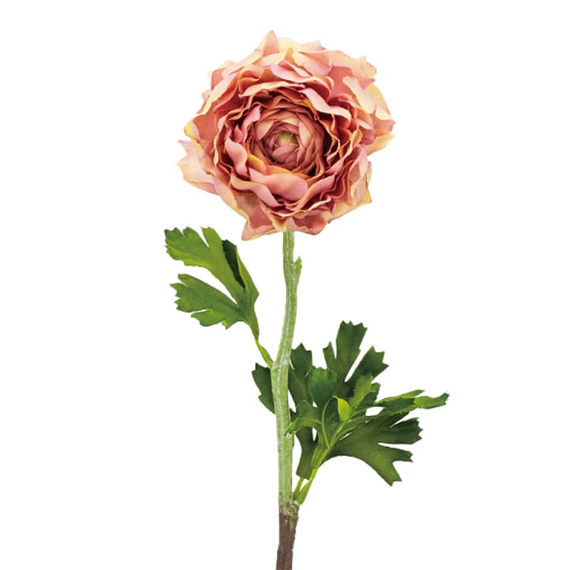 紅石 アートフラワー ラナンキュラス バイオレット/ピンク K-693-14PI 1本（ご注文単位12本）【直送品】