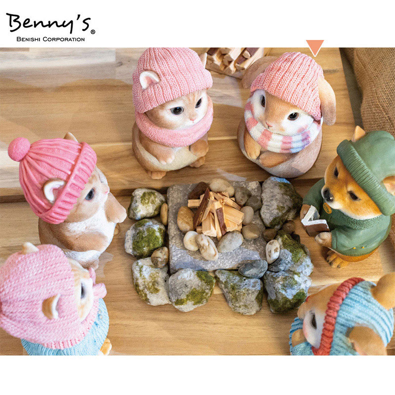 紅石 オブジェ べニーズキャット あったか F QB-014F 1個(ご注文単位1個)【直送品】