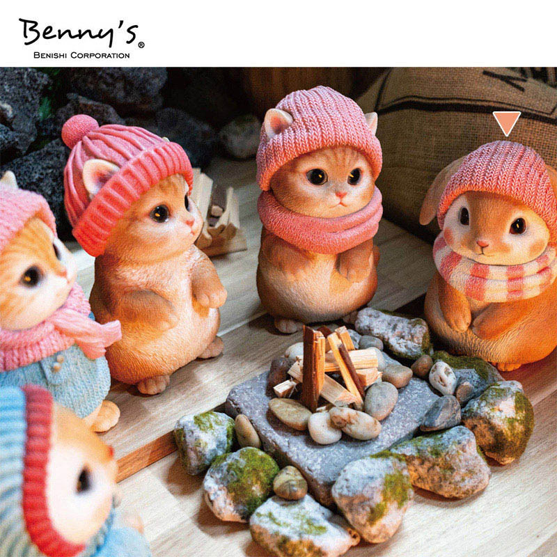 紅石 オブジェ べニーズキャット あったか F QB-014F 1個(ご注文単位1個)【直送品】