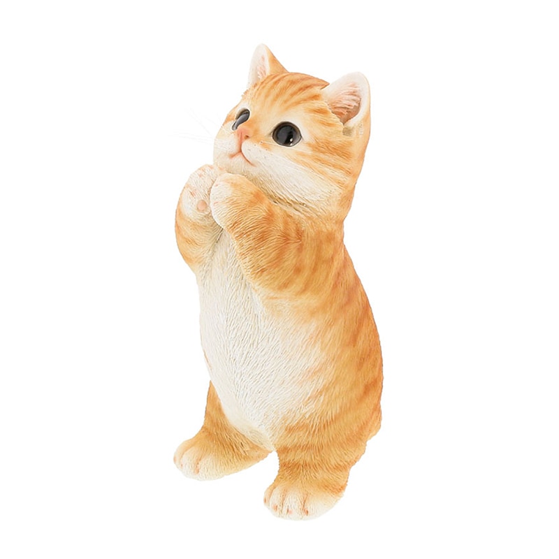 紅石 オブジェ べニーズキャット ちょうだい 茶トラ白 QB-041Y 1個（ご注文単位1個）【直送品】