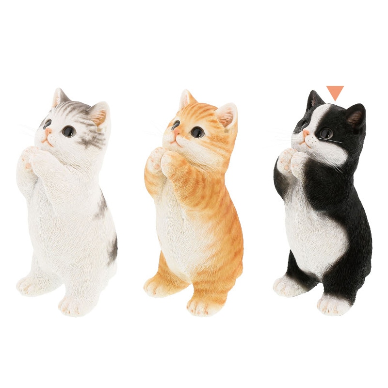 紅石 オブジェ べニーズキャット ちょうだい ハチワレ QB-041BW 1個(ご注文単位1個)【直送品】