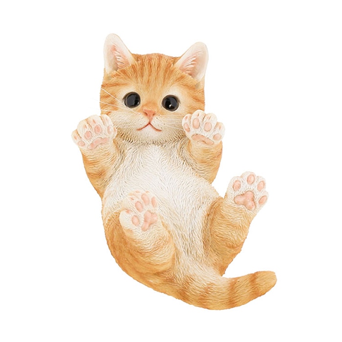 紅石 オブジェ べニーズキャット びっくり! 茶トラ白 QB-042Y 1個（ご注文単位1個）【直送品】