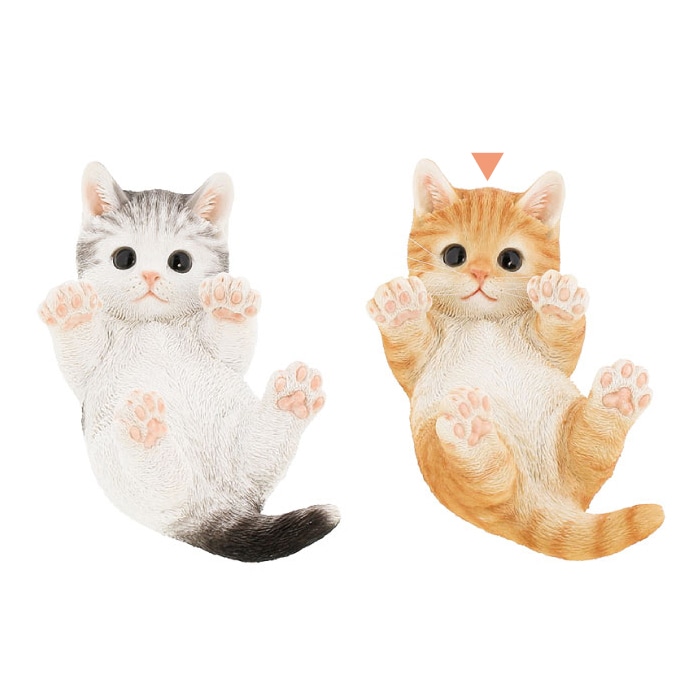 紅石 オブジェ べニーズキャット びっくり! 茶トラ白 QB-042Y 1個(ご注文単位1個)【直送品】