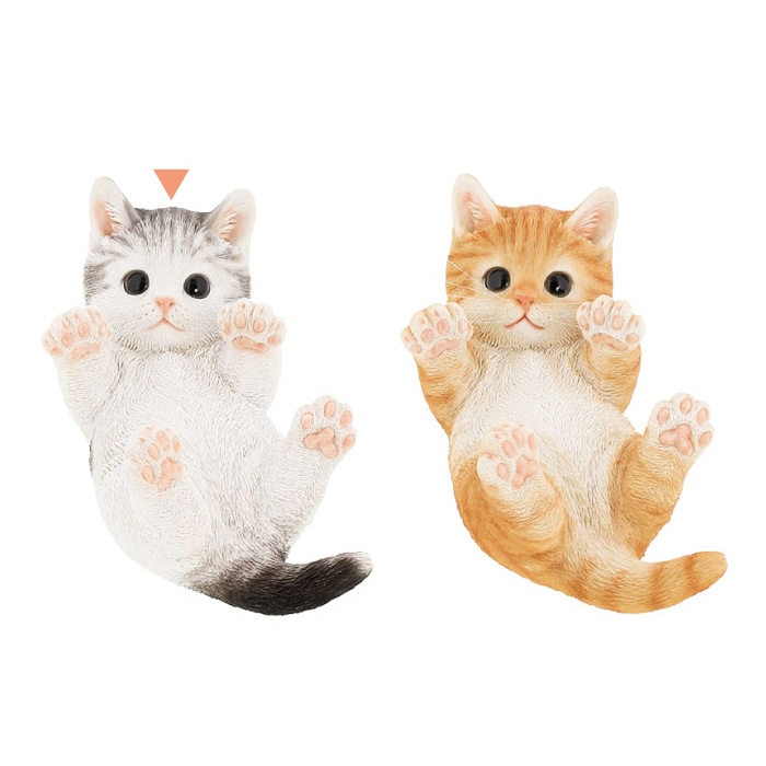 紅石 オブジェ べニーズキャット びっくり! サバ白 QB-042 1個(ご注文単位1個)【直送品】