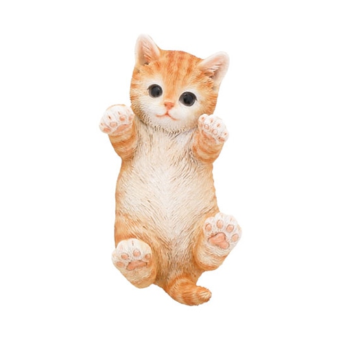紅石 オブジェ べニーズキャット ミニびっくり! 茶トラ白 QB-045Y 1個（ご注文単位1個）【直送品】