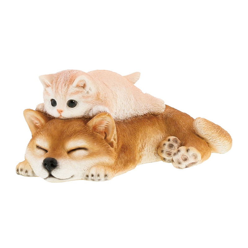 紅石 オブジェ べニーズキャット シバとなかよし QB-049MIX 1個（ご注文単位1個）【直送品】