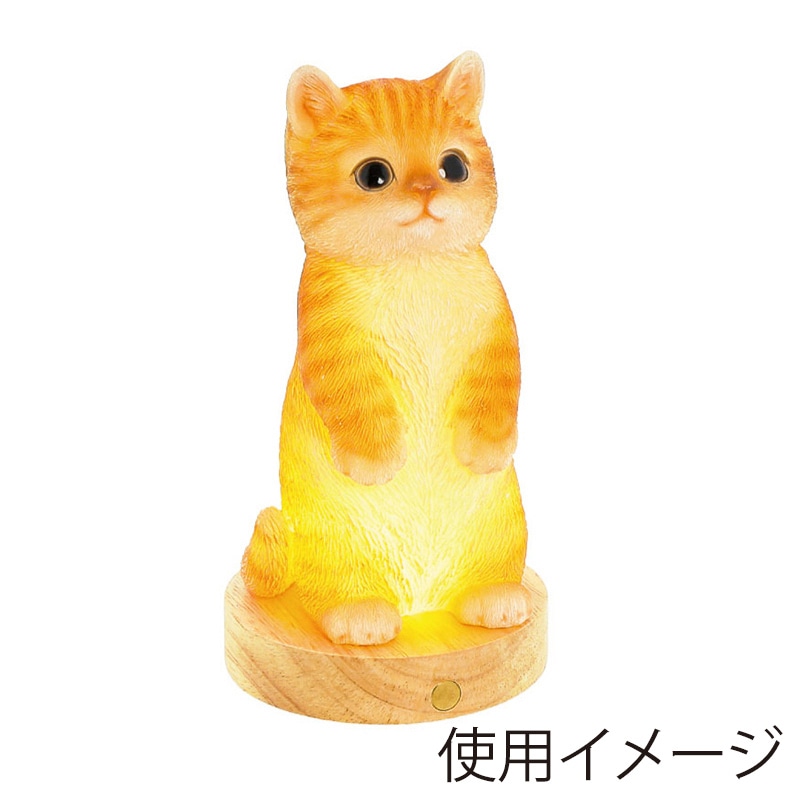 紅石 オブジェ べニーズキャット ナイトランプ QB-050Y 1個(ご注文単位1個)【直送品】