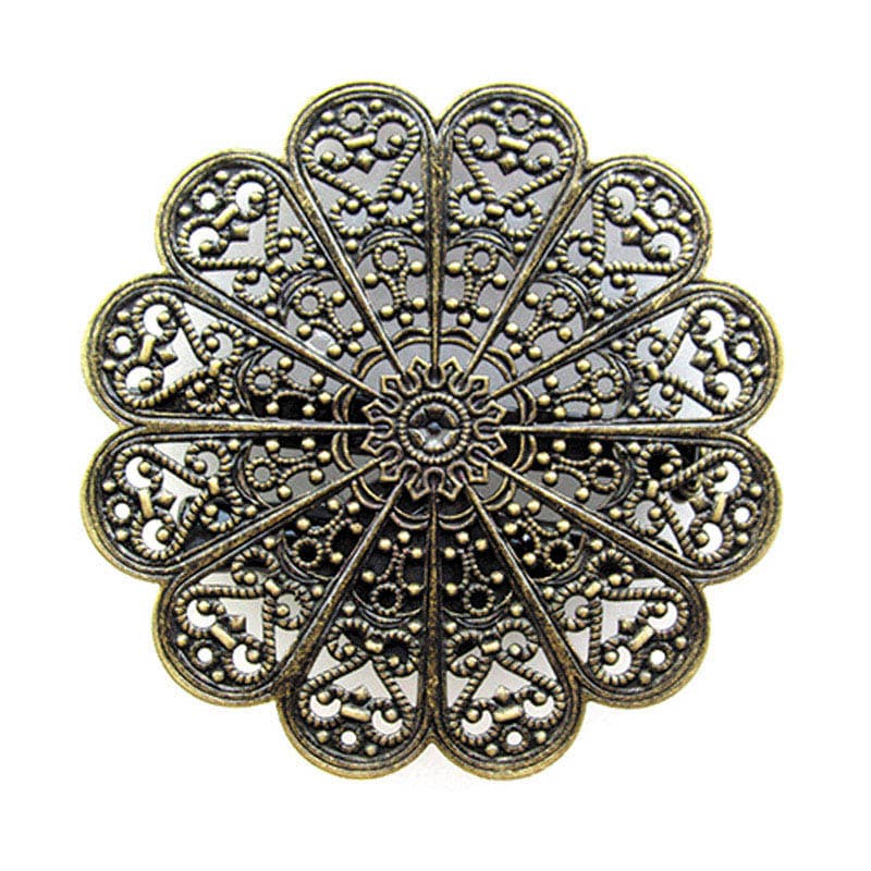 フロールエバー フラワーオーナメント　ブローチベース　クリップ付き アンティークゴールド FLAC21-08 1個（ご注文単位1個）【直送品】