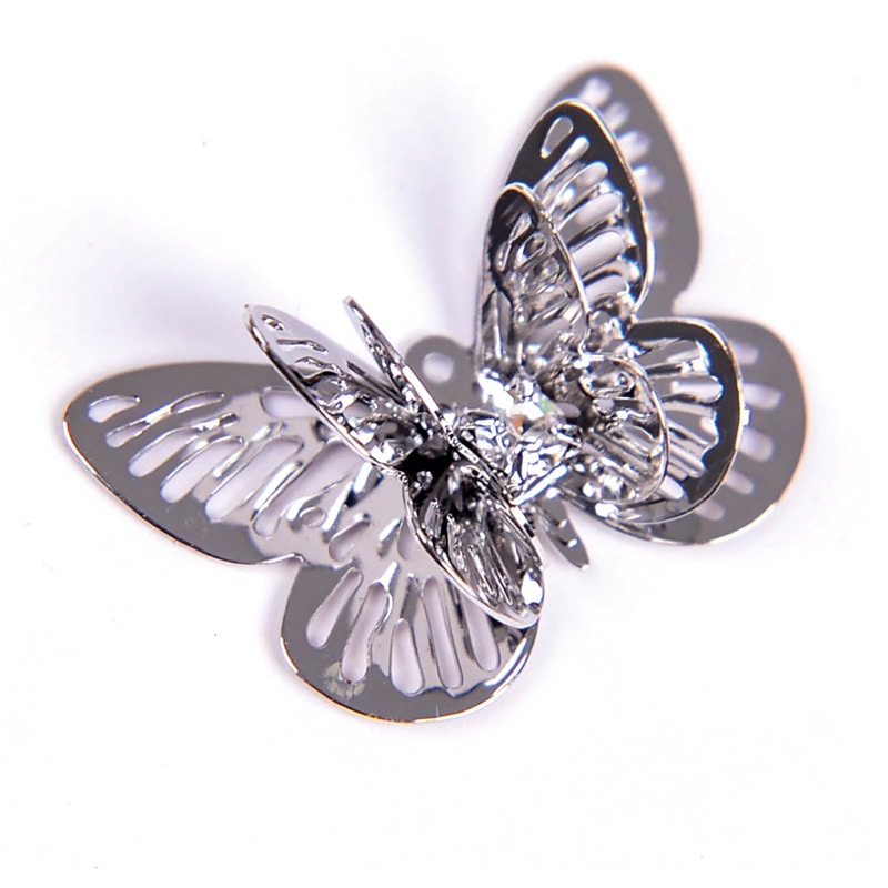 フロールエバー フラワーオーナメント　3Dチャーム バタフライ FLAC40-50 5個/袋（ご注文単位1袋）【直送品】