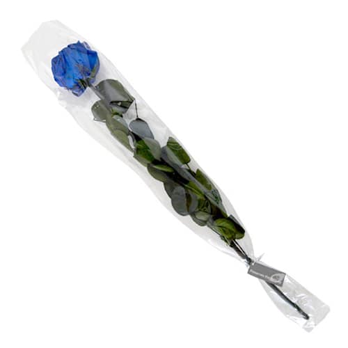 フロールエバー プリザーブドローズ グレースローズ ステム付 グランブルー FL0921-12 1本（ご注文単位1本）【直送品】