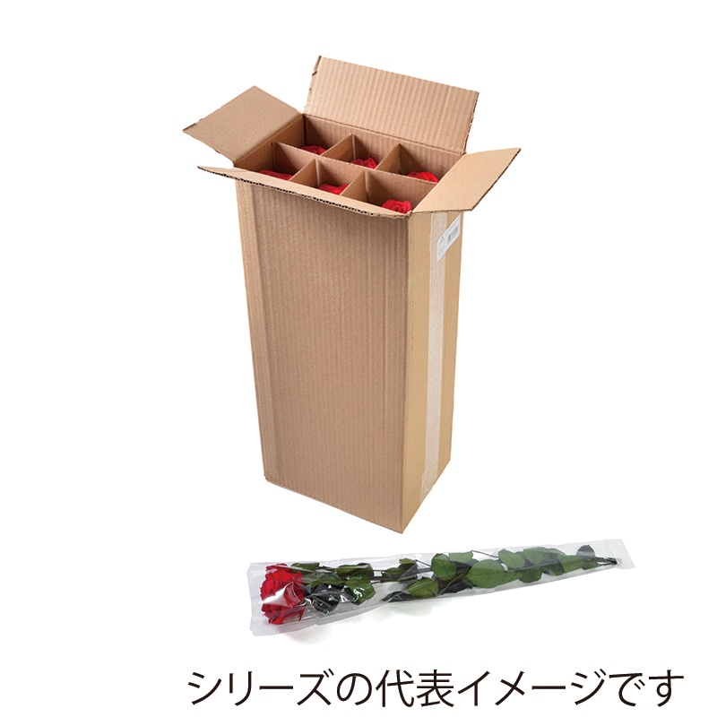 フロールエバー プリザーブドフラワー　プレミアムローズ　ステム付 スリーブ入り　ベイビーピンク FL095-07 6本/箱（ご注文単位1箱）【直送品】