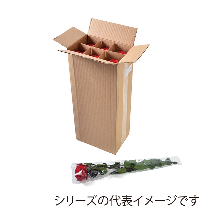 フロールエバー プリザーブドフラワー　プレミアムローズ　ステム付 スリーブ入り　ホットピンク FL095-08 6本/箱（ご注文単位1箱）【直送品】