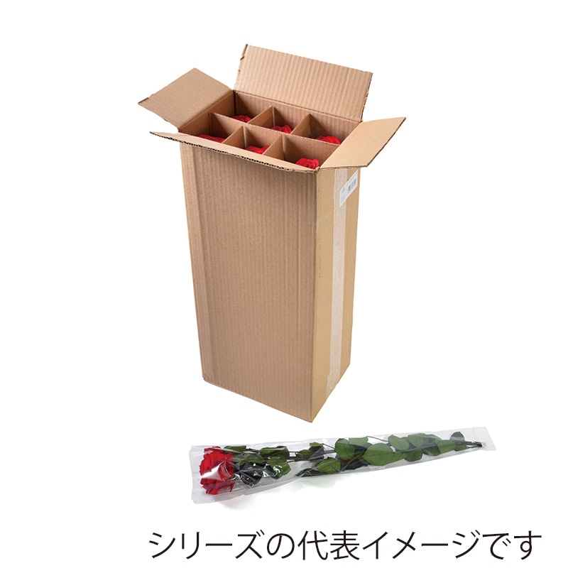 フロールエバー プリザーブドフラワー　プレミアムローズ　ステム付 スリーブ入り　グランブルー FL095-12 6本/箱（ご注文単位1箱）【直送品】