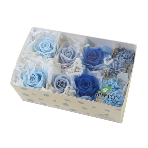 フロールエバー ブリザーブドフラワー ミックスパレット ブルーミックス FLMP0001-137 1箱(ご注文単位1箱)【直送品】