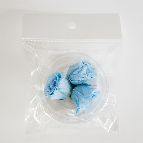 フロールエバー プリザーブドフラワー ピッコラブロッサムローズ 3P パウダーブルー FLS00413-13 1パック（ご注文単位1パック）【直送品】