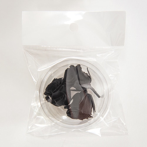 フロールエバー プリザーブドフラワー ピッコラブロッサムローズ 3P ミッドナイトブラック FLS00413-26 1パック（ご注文単位1パック）【直送品】