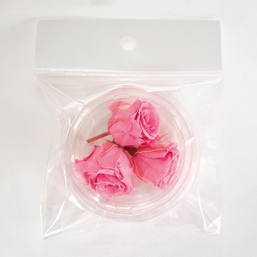 フロールエバー プリザーブドフラワー ピッコラブロッサムローズ 3P シュガーピンク FLS00413-47 1パック（ご注文単位1パック）【直送品】