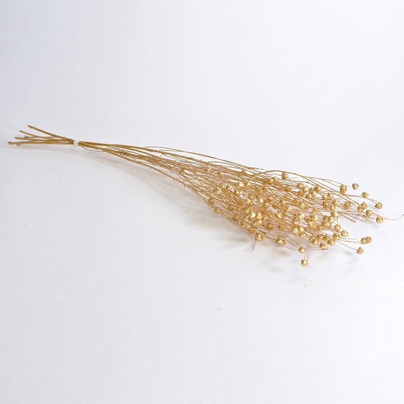 フロールエバー ドライフラワー シャイニーリンフラワー ドライ ゴールド FLDRS023-701 1束(ご注文単位1束)【直送品】