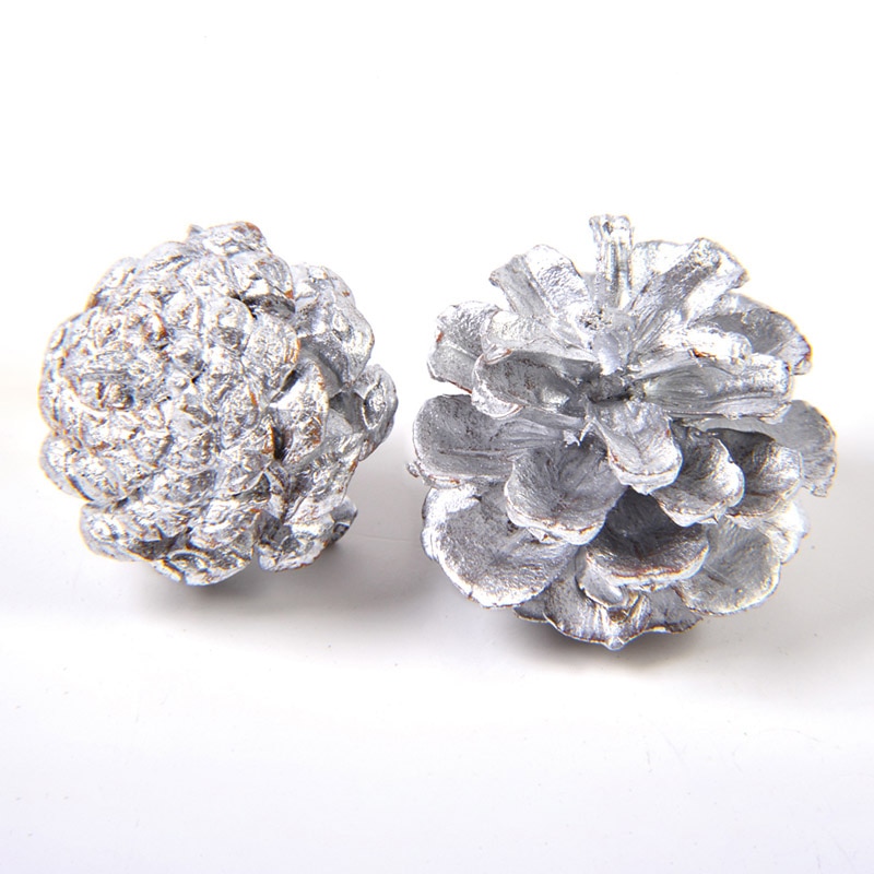 フロールエバー ドライフラワー　シャイニーパインコーン　ドライ シルバー FLDRS028-700 1袋（ご注文単位1袋）【直送品】